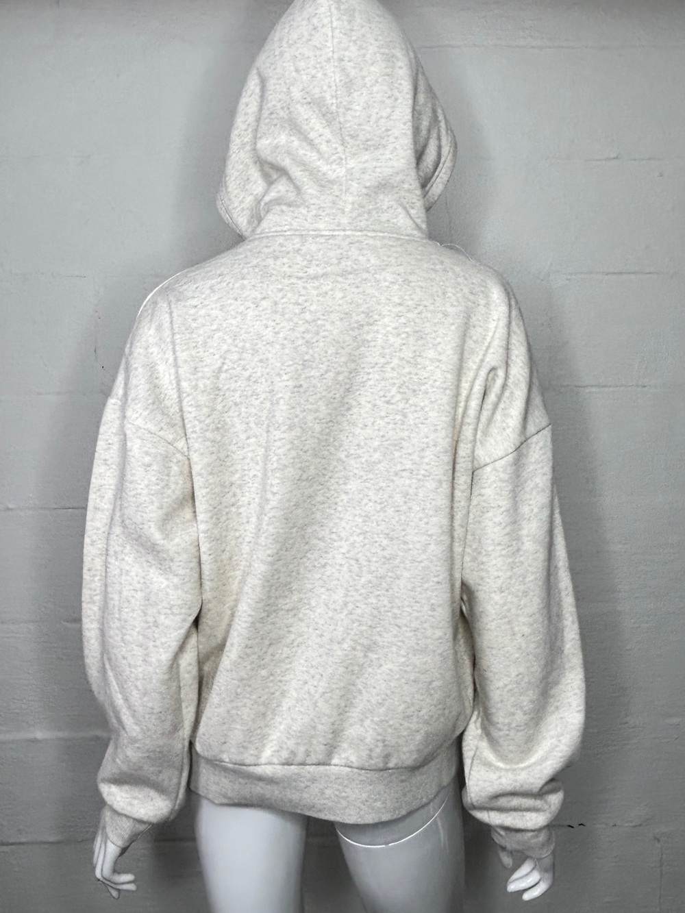 Edikted Oversized Sweatshirt Medium Fleece Pullover Light Gray LA Hoodie NEW - Picture 4 of 13